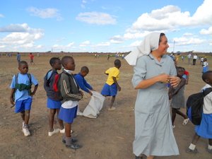 A sister of Our Lady of Sorrows in Chegutu where her order has built a school.
