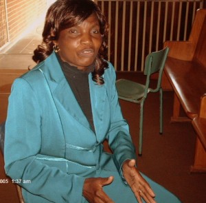 Pastor Bessie Dhururu in an interview with RelZim.org at a Baptist church last Friday