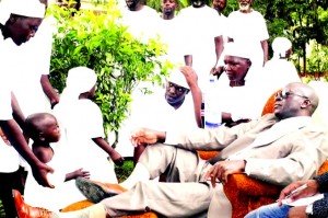 Zimbabwe has seen its fair share of false prophets - Pictured above is the late Madzibaba Nzira surrounded by his many wives, who had just been released after being accused of raping young girls (photo. courtesy Zim Daily).