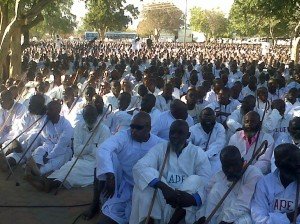 Thousands members of Apostolic Sect at Mafararikwa Shrine in Marange. (photo:M.Chibaya).