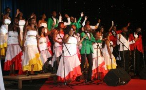 Zimpraise choir performing at the launch of the of the album at HICC. (photo: M Chibaya.)
