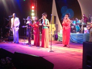 The Charambas performing at the fifth edition of the Open Heavens Gospel Crusade held at Harare Gardens recently (photo: M Chibaya).